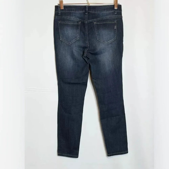 1822 Denim Stitch Fix | Jeans Distressed Skinny Stretch Dark Wash - Picture 4 of 10